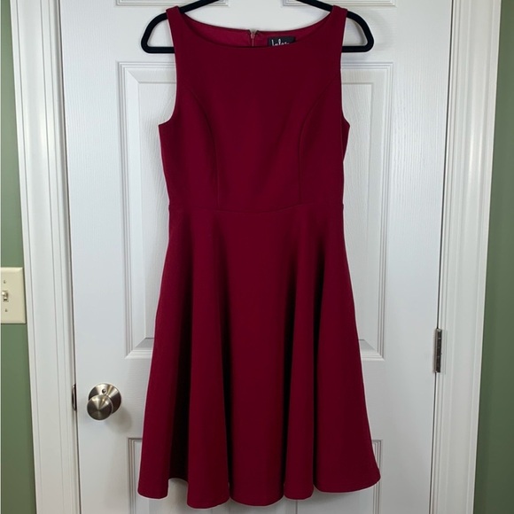 Lulus fall for you burgundy skater dress sz med - Picture 5 of 12